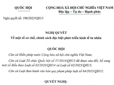 Bãi bỏ lệ phí môn bài từ năm 2026 theo Nghị quyết 198/2025